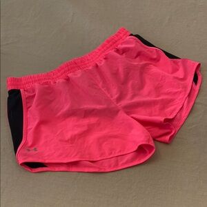 Under Armour Hot Pink and Black Heat Gear Speed Stride Running Shorts